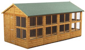 Power 16x8 Apex Potting Shed - Single Door